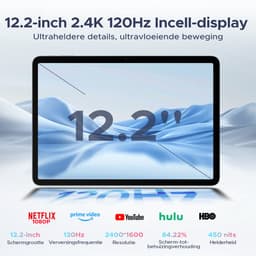POCKAM P12 Plus - Tablet - 48GB RAM (12+36GB) + 256GB ROM (2 TB/TF) - 12,2 inch 2,4K 120Hz IPS - Android 16 - 12000mAh/18W - T7300 - Wi-Fi 5 - Bluetooth 5.0 - Quad-luidsprekers - Volledige accessoirebundel met toetsenbord en stylus — thumbnail 4