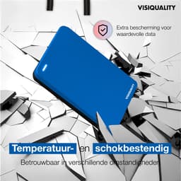 VisiQuality High-Speed Externe Harde Schijf 750 GB - Draagbare Harde Schijf USB 3.0 - Voor Windows & Mac - Xbox & PS4 games - Compact - Blauw — thumbnail 4