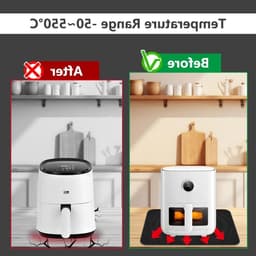 Hittebestendige silicone mat voor airfryer 60 x 80 cm, brandveilig, antislip en waterdicht, ideaal voor oven en keukenoppervlak — thumbnail 3