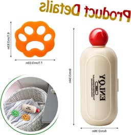 Set van 6 Herbruikbare en Wasbare Haarvangers voor de Wasmachine, Mini Haarverwijderaar en Silicone Accessoires voor Efficiënte Haarverzameling — thumbnail 5