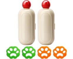 Set van 6 Herbruikbare en Wasbare Haarvangers voor de Wasmachine, Mini Haarverwijderaar en Silicone Accessoires voor Efficiënte Haarverzameling