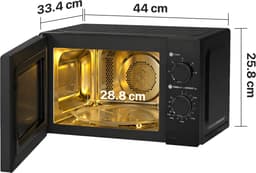 Heinner HMW-MD20MBK - Solo Magnetron Vrijstaand 20 Liter - 700W met 5 Vermogensstanden - Ontdooifunctie & Timer 35 Min - Mechanische Bediening - Zwart — thumbnail 3