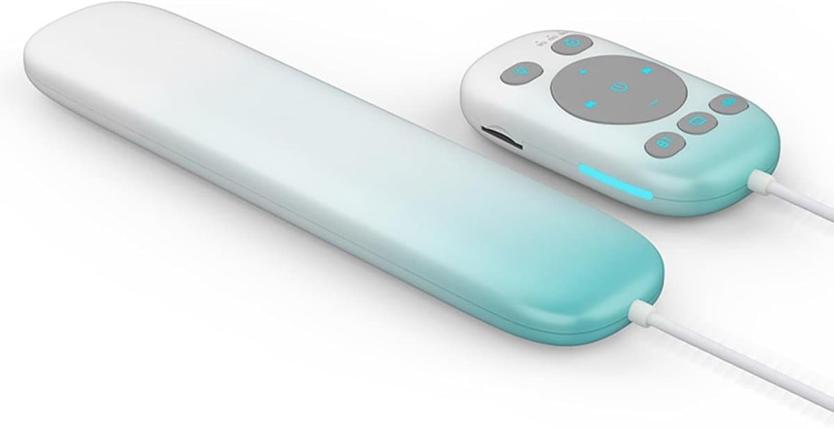 Bluetooth-kussenluidspreker met beengeleiding en afstandsbediening, draagbare luidspreker voor onder het kussen, ondersteunt TF-kaart, timer voor witte ruis, draadloos persoonlijk slaaphulpmiddel, stereobas (groen). — afbeelding 1