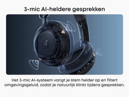 soundcore Space 2 by Anker, Active Noise Cancelling Koptelefoon, Comfortabele Pasvorm, 50H Speeltijd, LDAC Hi-Res Draadloze Audio, Dual Connection, Helderre Gesprekken, Bluetooth 6.1, Nap Mode, Draagdetectie — thumbnail 7