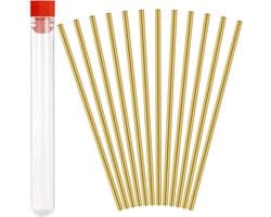 Massieve Messing Stangen voor RC Modellen en DIY Projecten - 3mm x 100mm met Transparante Opbergbuis - 12 Stuks