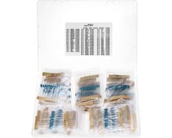 1475-delige weerstandenset met 52 waarden, metalen filmweerstanden (0 Ohm tot 5.6 MΩ) en 50 IN4148 gelijkrichters voor elektronica projecten