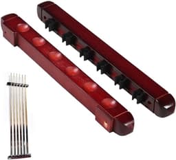 Houten Wandmontage Poolstick Rack voor Billiard Sticks - Stijlvolle Cue Houder voor Thuisgebruik — thumbnail 1