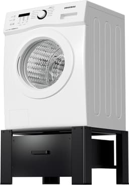 Wasmachine Onderstel - Verhoger Droger - Hygiënisch Werken - Met Opbergruimte - 62.5 x 54.5 x 32.5 cm - Zwart — thumbnail 1
