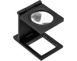 Mini Vouwbare Vergrootglas met 10X Vergroting, Liniaal en Metaaldraad Teller voor Solderen, Naaien en Lezen van Textiel