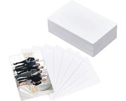 Pack van 80 blanco sublimatiepapier en metalen visitekaartjes, 8.5 x 5.3 cm, dubbelzijdig, aanpasbare druktechniek voor unieke ontwerpen