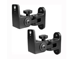 Luidsprekerwandhouder, surround sound luidsprekerstandaard, universele draaibare boekenplank, luidsprekerrek, 120° verticale en 180° horizontale verstelling