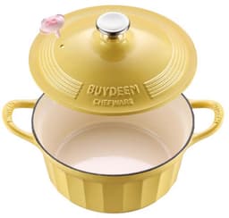 BUYDEEM CP551 - Geëmailleerde Gietijzeren Pot - 3,9L - Mellow Yellow — thumbnail 3