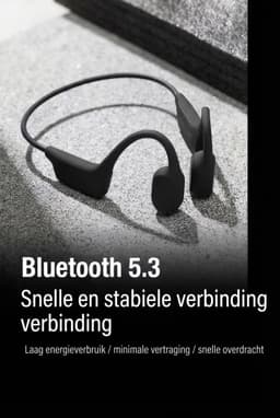 Sanag Open-Ear headphone - Sport Koptelefoon – IPX7 Waterdicht - Air Conduction 2.0 - 9 uur Batterij - Bluetooth 5.3 - Magnetisch Opladen - Titanium Frame - Blauw — thumbnail 4