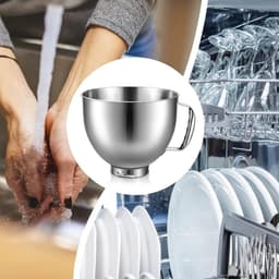 RVS Mengkom - Keukenmachine Kom - Bakken en Mixen - Vaatwasmachinebestendig - 4.73 Liter - Zilverkleurig — thumbnail 4