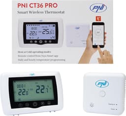 Slimme Thermostaat - Programmeerbare Thermostaat - Verwarming Koeling - Draadloze Bediening App - 230 Volt - Wit — thumbnail 5