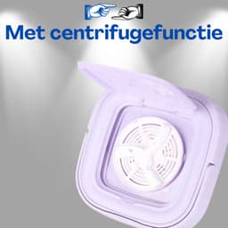 Mini Wasmachine met Centrifuge 8L Paars - Opvouwbare Wasmachine - Kleine Wasmachine - Camping Wasmachine - Wasmachine Draagbaar - Met Ebook — thumbnail 4