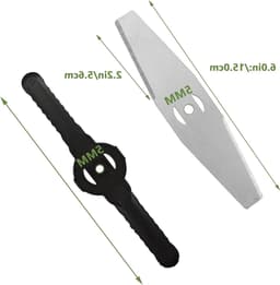 Reservemesjes Grastrimmer - Grasmaaierbladen Vervanging - Gazon Onderhoud - Combinatie Metaal Kunststof - 20 stuks 15 cm - Zwart — thumbnail 5