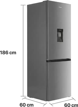 Heinner HCNF-HM291XWDE++ Koel-vriescombinatie met Waterdispenser – 291 L – Total No Frost – Elektronische Temperatuurregeling – Zilver – 5 Jaar Garantie — thumbnail 3