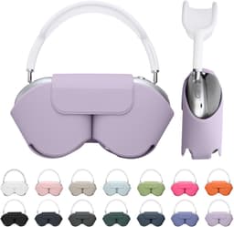 kwmobile cover voor over-ear koptelefoon - Compatibel met Apple AirPods Max / AirPods Max 2 - Van polyester - In lila wolk — thumbnail 3