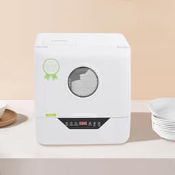 Mini vaatwasser - Tafelmodel apparaat - Kleine ruimtes - Vier wasprogramma's - 2-5 personen - Wit — thumbnail 5