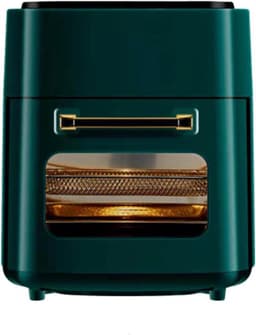 Heteluchtoven met stoom - Mini oven - Veelzijdig koken - Digitaal touchscreen - 15 liter capaciteit - Groen — thumbnail 1