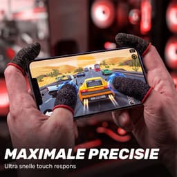 ProFPS Finger Sleeves 8x – Silver Fiber Anti-Slip Grip – Mobile Gaming — thumbnail 4
