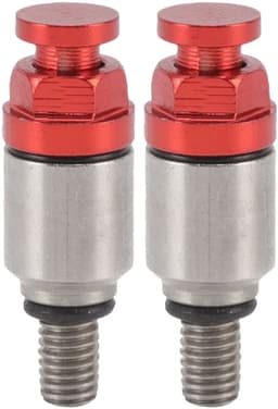 Twee M5x0.8 aluminium voorvork-uitblaasventielen/overdrukventielen, Geschikt voor CRF150R CR125R CR250R CRF250R, rood. — thumbnail 1