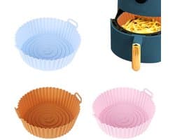 Vt products - Air Fryer Silicone Pot - Herbruikbaar - 21 cm - Ideaal voor Multifuntioneel Gebruik - Geschikt voor Magnetron en Oven - Luchtfriteuse Ac