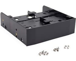 Drive Bay Adapter - Harde schijf houder - Opslag uitbreiden - 5.25 inch montage - 2.5/3.5 inch - Zwart
