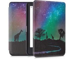 E-reader hoes - Ebook cover - Apparaat beschermen - Magneetsluiting - Tolino Shine 3 - Sterrenhemel Giraffe