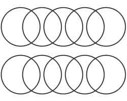 10 Stuks Nitril Rubber O-Ringen, 70mm Buitendiameter, 66mm Binnendiameter, 2mm Breedte - Ideaal voor Loodgietwerk, Auto Reparatie en Sealing Toepassingen