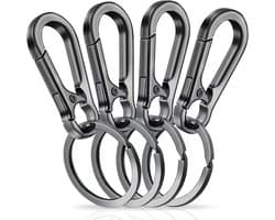 Robuuste metalen sleutelhanger met zinklegering, snelontgrendelbare karabijnhaak en sleutelhangerhouder voor dagelijks gebruik