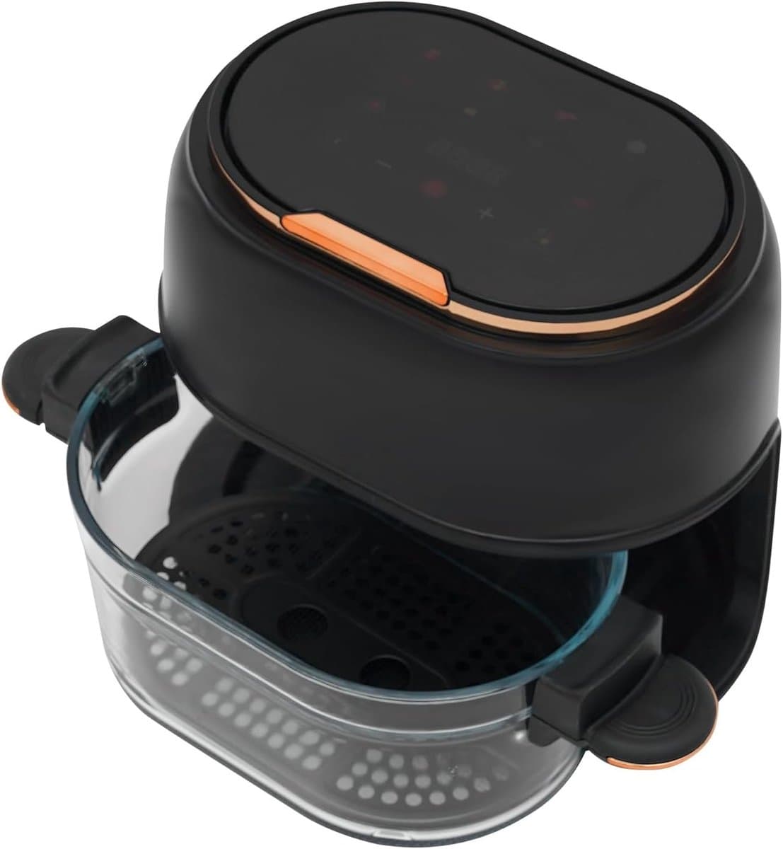 Heteluchtfriteuse - Airfryer - Gezond Koken - Glazen Mand Touchscreen - 4 Liter Inhoud - Zwart — afbeelding 1