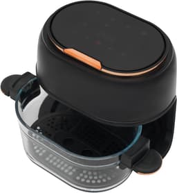 Heteluchtfriteuse - Airfryer - Gezond Koken - Glazen Mand Touchscreen - 4 Liter Inhoud - Zwart — thumbnail 1