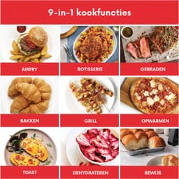 RVV® Heteluchtoven - Oven - Airfryer Oven - 13 Liter - Zwart - 35cm x 38cm x 35cm — thumbnail 4