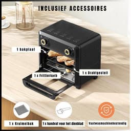 RVV® Heteluchtoven - Oven - Airfryer Oven - 23 Liter - Zwart - 32cm x 28cm x 30cm — thumbnail 9