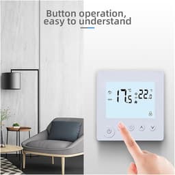 Digitale Thermostaat - Slimme Regelaar - Temperatuur Regelen - Energie Besparend - 90-240V - Wit — thumbnail 4
