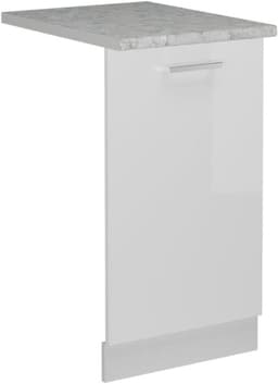 Vaatwasserpaneel Wit Hoogglans 45 cm Marmer Look Keuken Keukenkast — thumbnail 1