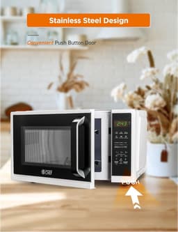 Kleine magnetron - Compact apparaat - Snel opwarmen - Digitaal display - 37 x 48 x 27 cm - Wit — thumbnail 5