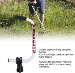 Ergonomische handgreep geschikt voor grasmaaier, wit - verbetert comfort en precisie. — thumbnail 2