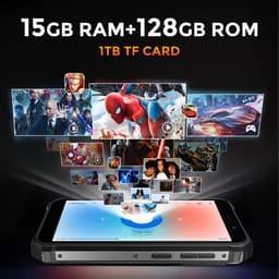 Fossibot F101 Pro Robuuste Smartphone - Dual SIM - Robuuste telefoon -5,45-inch HD+ 18:9 - 8GB + 128GB opslag - Uitbreidbaar geheugen tot 1TB - Android 13 Ultralange standby-tijd - 8MP frontcamera + 24MP achtercamera — thumbnail 5