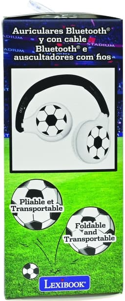 2-in-1 Bluetooth® en Bedrade comfortabele opvouwbare Koptelefoon met veilige volumebeperking Football Design — thumbnail 5