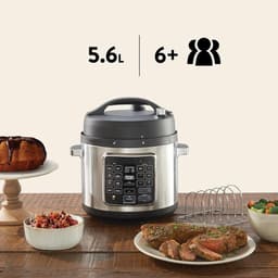 YOR® Multicooker - Multicookers - Zilver/Zwart - ‎34cm x 34cm x 31cm — thumbnail 7