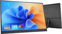 HDeye 14" Draagbare Monitor – 100% sRGB, 1920x1200 IPS, 400cd/m², Dual USB-C, Ultra-Slim 0,56kg – Voor Laptop & Telefoon — thumbnail 2