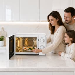 Heinner HMW-MD20IVWH Inverter Solo Magnetron Vrijstaand 19 Liter - 700W met 5 Vermogensniveaus - Inverter Technologie voor Gelijkmatig Verwarmen - Ontdooifunctie & Timer - Mechanische Bediening - Wit — thumbnail 8