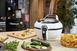 Olievrije Friteuse - Hetelucht Frituurpan - Gezond Koken - 9 Automatische Programma's - 1.2 kg Capaciteit - Zwart — thumbnail 5