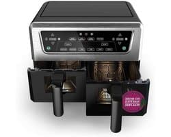 Dubbele Airfryer XL - Hetelucht Friteuse - Airfryer met Dubbele Mand - Timerfunctie