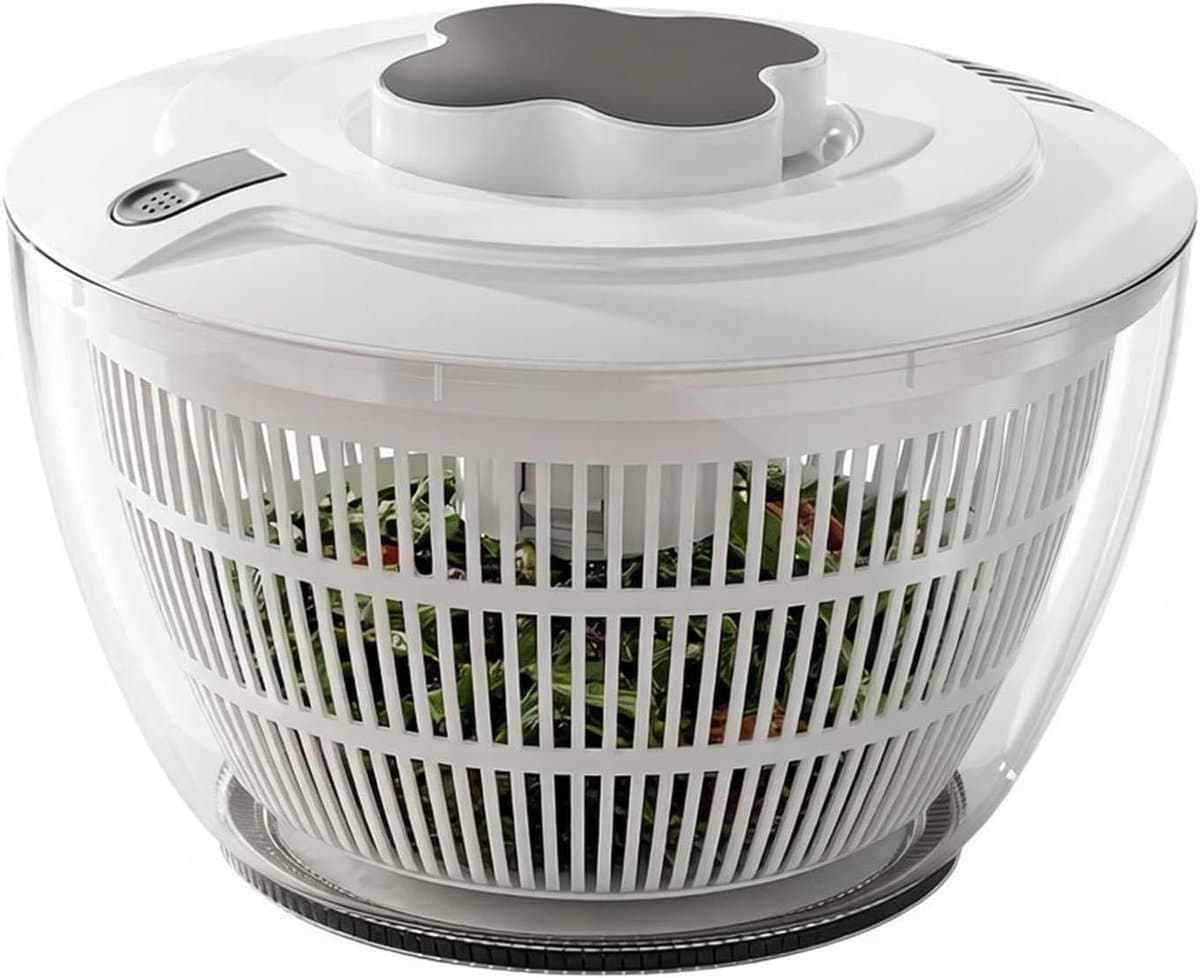 Fruit Wasmachine - Groente Droger - Maaltijd Voorbereiding - Tijdbesparende Drukfunctie - 5 Liter Capaciteit - Wit — afbeelding 1