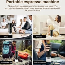 Draagbaar koffiezetapparaat, 3-in-1 elektrisch koffiezetapparaat, geschikt geschikt voor koffiecapsules en gemalen koffie, ondersteunt koud zetten en verwarmen (zwarte koffie). — thumbnail 3
