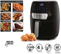 Airfryer Zonder Olie - Heteluchtfriteuse - Gezond Bakken - 12 Voorgeprogrammeerde Programma's - 4 Liter Capaciteit - Multicolor — thumbnail 4